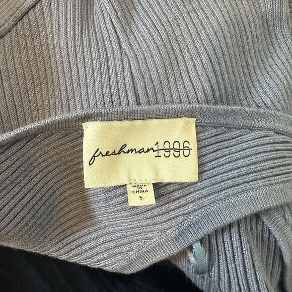 Freshman 1996 Ribbed Dress Women's Size Small in a Periwinkle Color Back Design - Picture 6 of 9